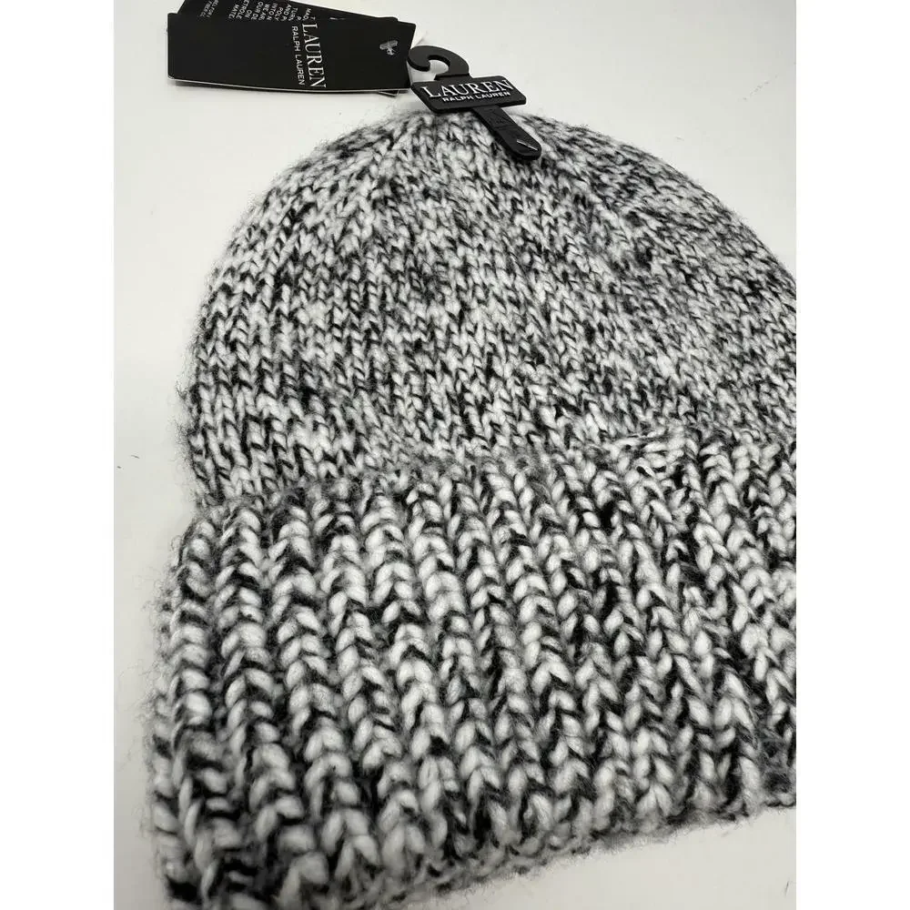 Ralph Lauren Women's Black/White Beanie One Size